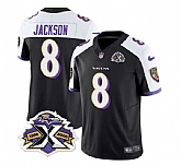 Men & Women & Youth Baltimore Ravens #8 Lamar Jackson Black White 2023 F.U.S.E With Patch Throwback Vapor Limited Stitched Jersey,baseball caps,new era cap wholesale,wholesale hats
